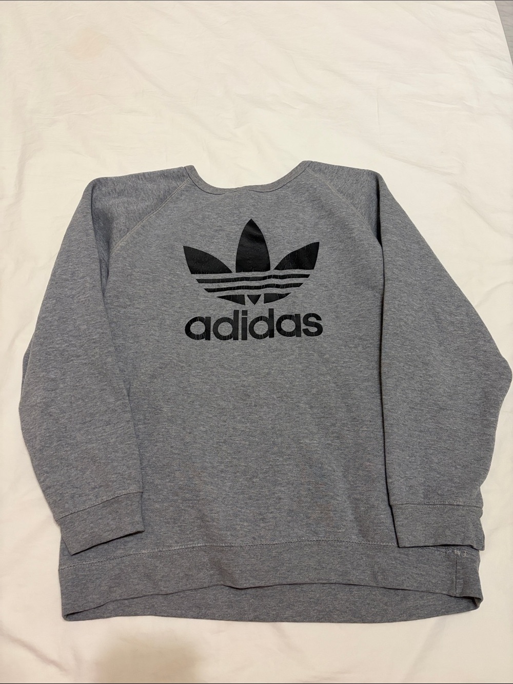 adidas Gray Trefoil Crewneck Sweatshirt